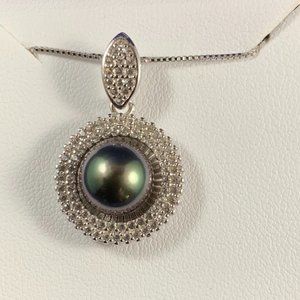 Cultured Tahitian Pearl Necklace Pendant